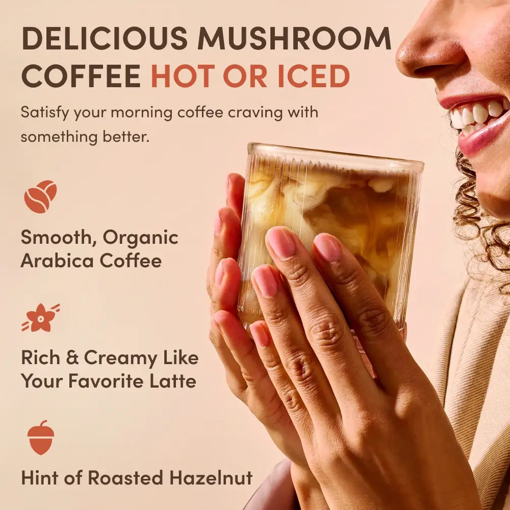 Mushroom Coffee (30 Servings) - with an Easy Daily Coffee Format