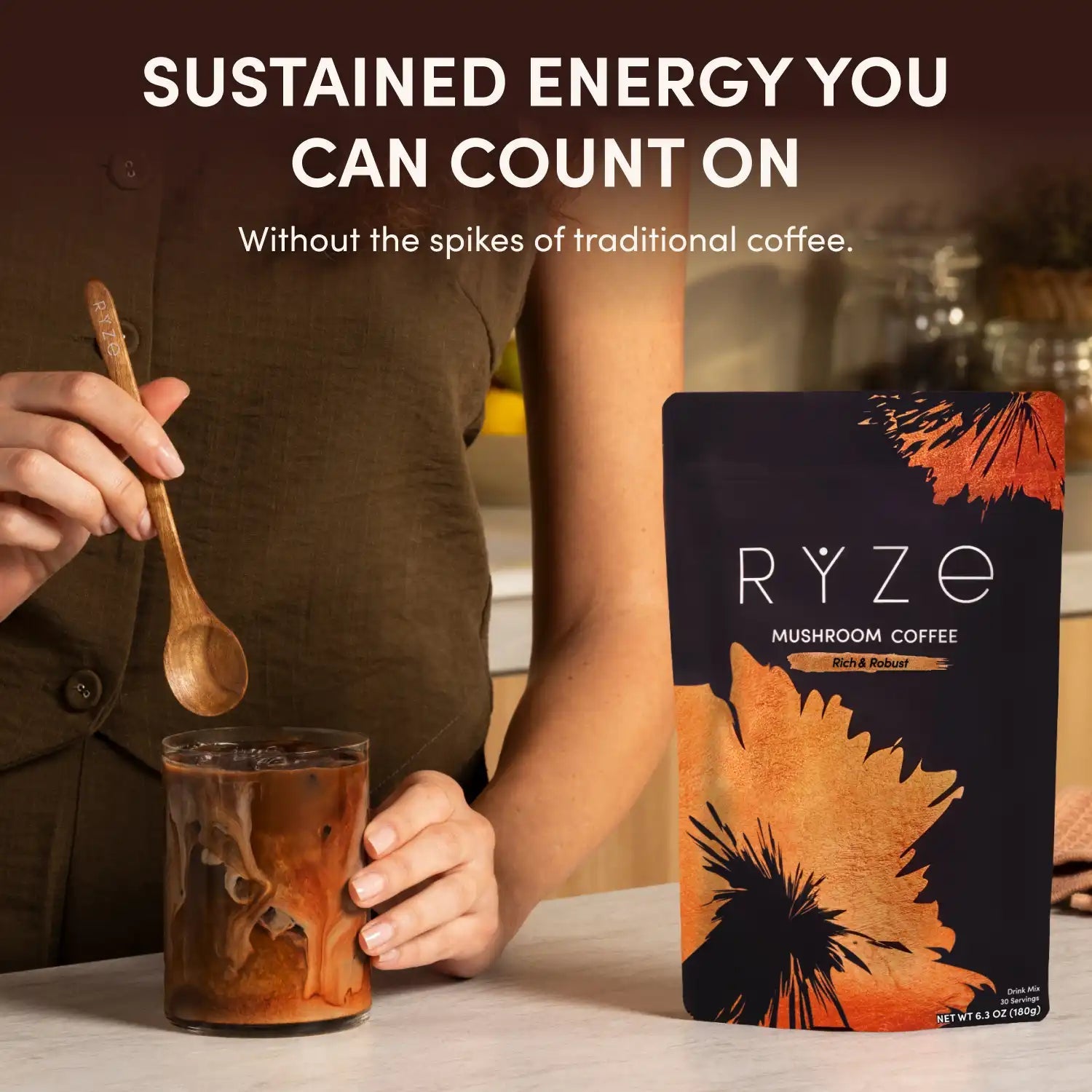 RYZE Ritual Set Dark Roast (90 Servings) - with Multiple Drink Options