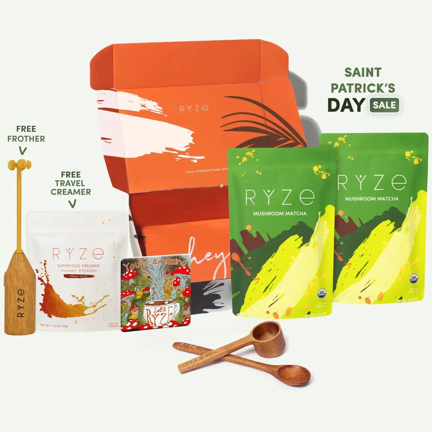 Mushroom Matcha Starter Kit (60 Servings) - with an Easy Daily Matcha Format
