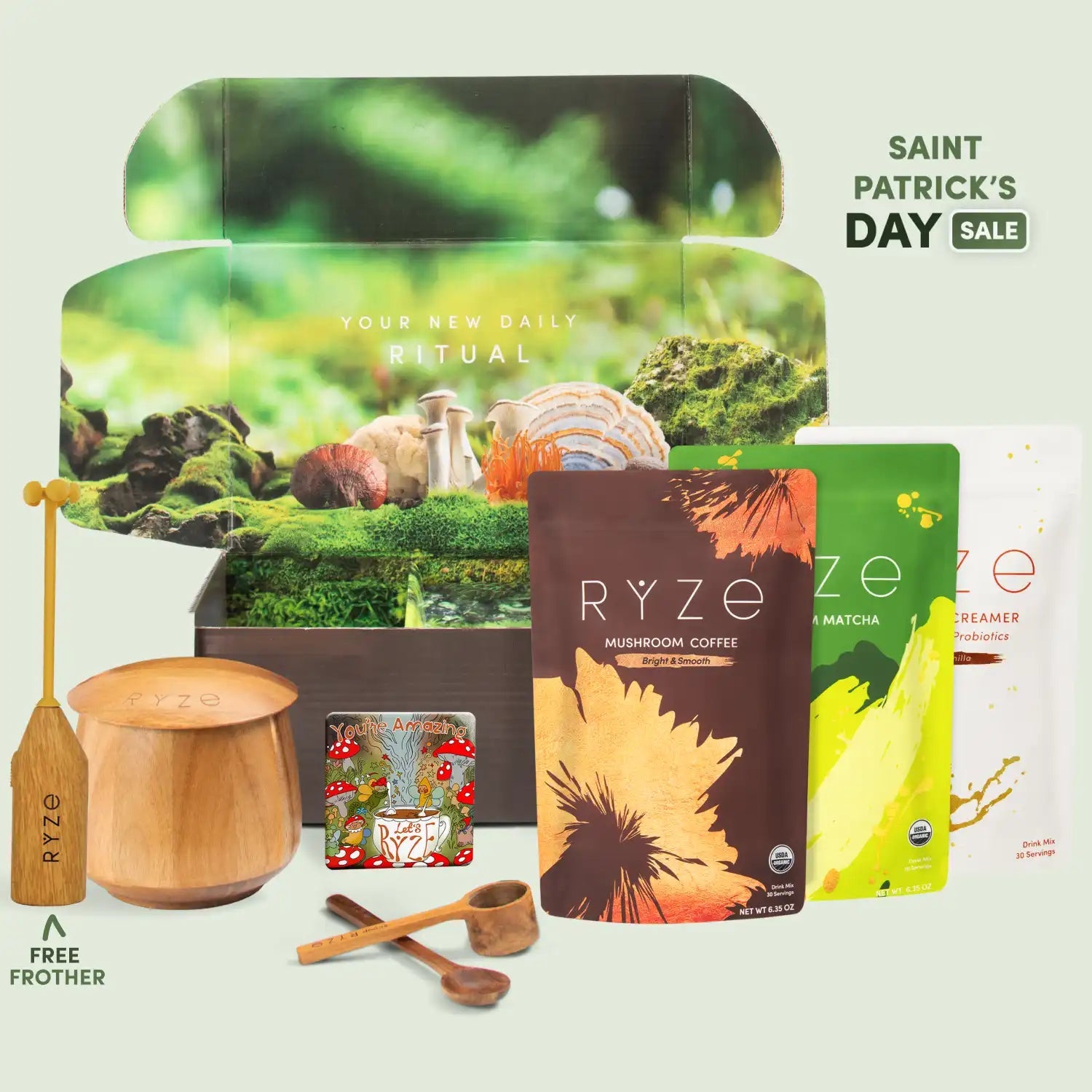 RYZE Ritual Set (Matcha and Coffee) - with Multiple Drink Options